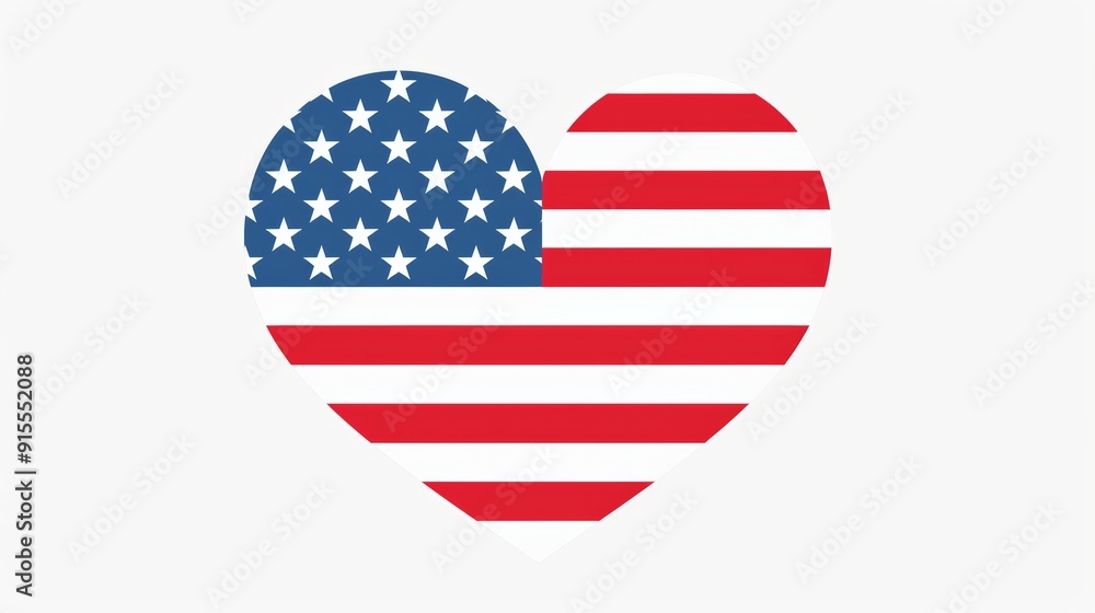 American Flag Heart: A Symbol of Patriotism and Love American Flag Heart: A Symbol of Patriotism and Love