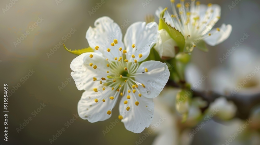 Delicate Cherry Blossom in Full Bloom - Close-up Shot of Vibrant Spring Flower Petals Delicate Cherry Blossom in Full Bloom - Close-up Shot of Vibrant Spring Flower Petals