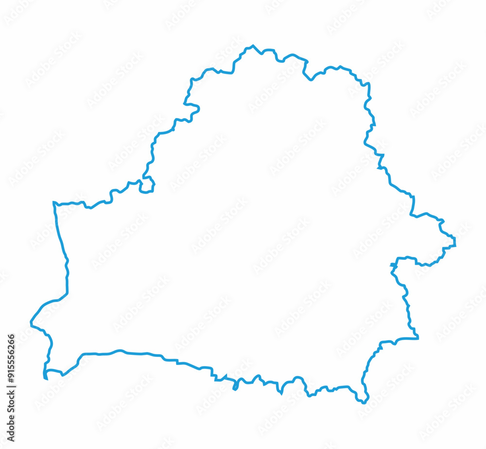 blue outline of the Republic of Belarus with regions blue outline of the Republic of Belarus with regions