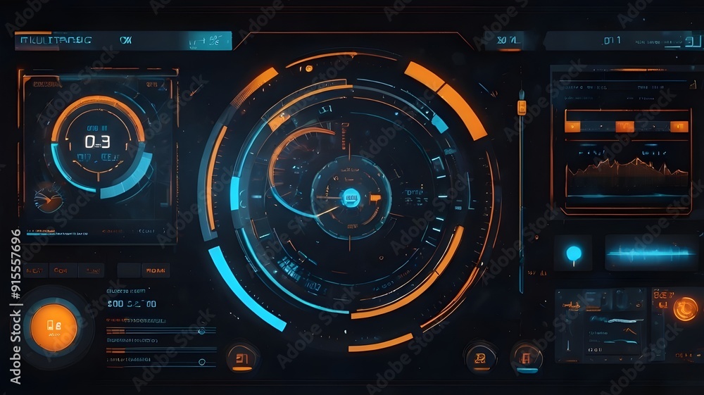 Futuristic digital hud interface Futuristic digital hud interface