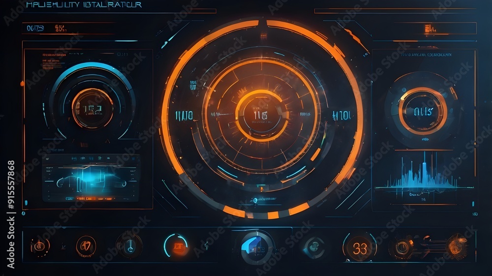 Futuristic digital hud interface Futuristic digital hud interface