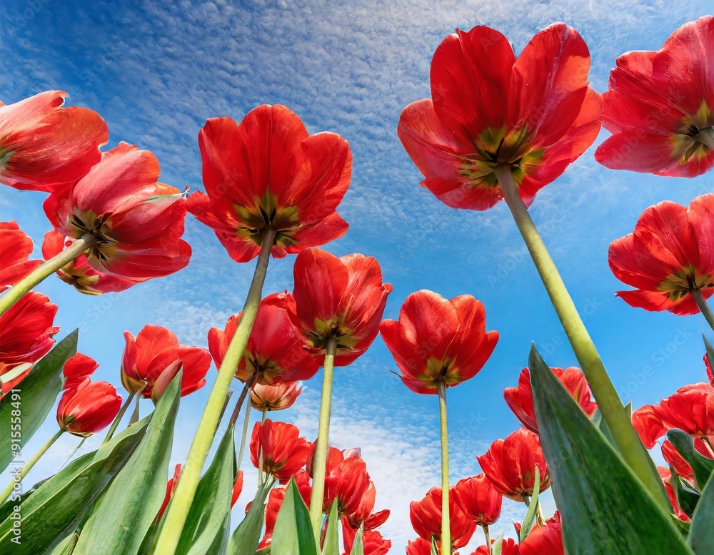 Obraz premium red roses flat lay in the basket happy valentines day