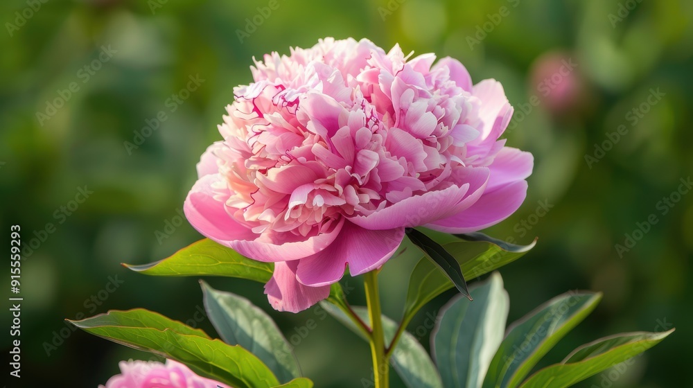 Vibrant Close-Up of a Lush Pink Peony in Full Bloom Vibrant Close-Up of a Lush Pink Peony in Full Bloom