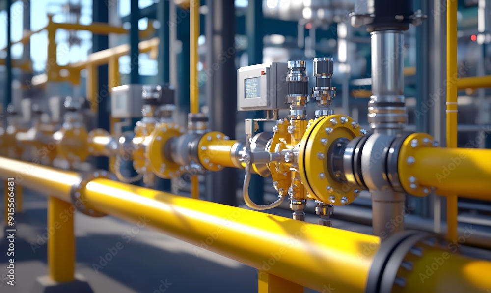 Detailed 3D Model of Ethylene Glycol Pipeline System with Valves, Pumps, and Heat Exchangers Detailed 3D Model of Ethylene Glycol Pipeline System with Valves, Pumps, and Heat Exchangers