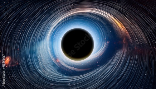 worm hole in space concept with nebula dust and stars