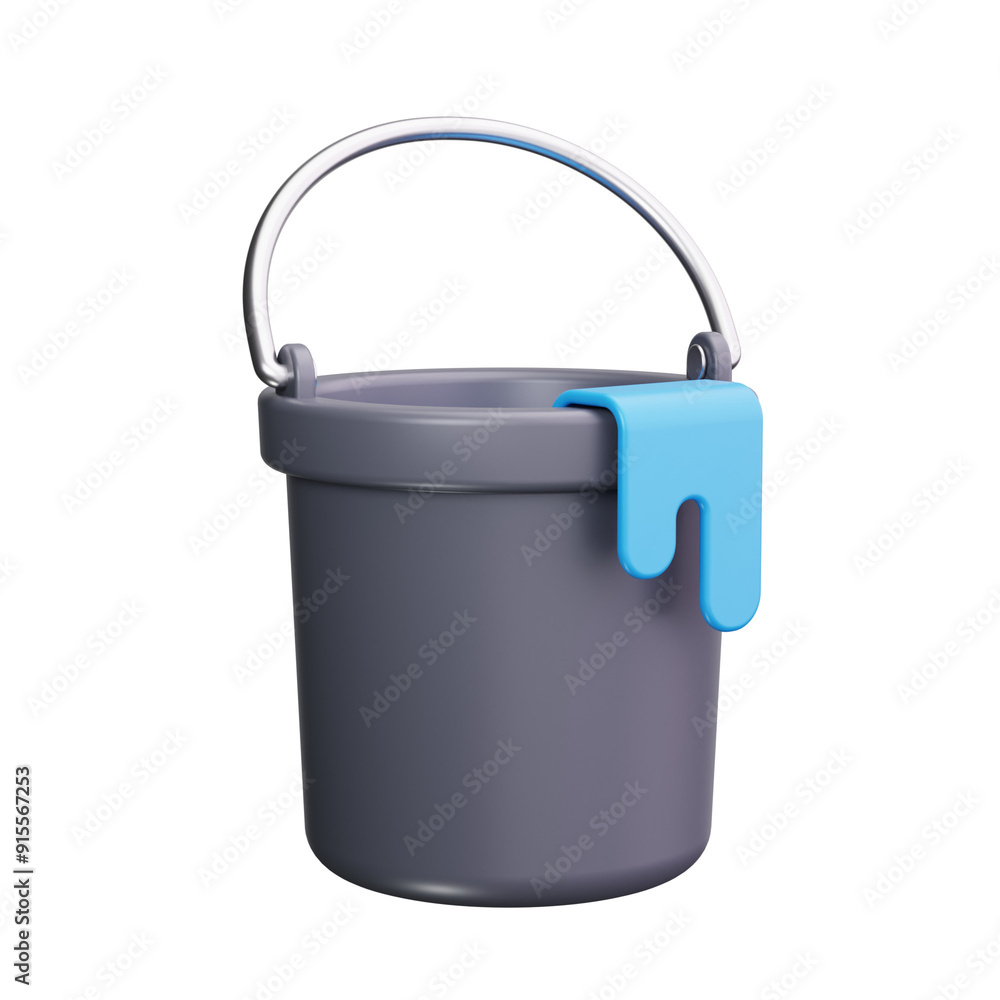 bucket 3d render icons bucket 3d render icons