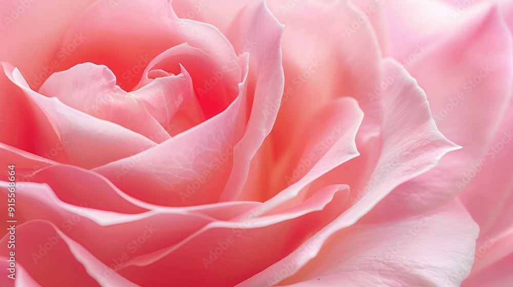 Delicate Pink Rose Blossom with Soft Petals Close-Up Delicate Pink Rose Blossom with Soft Petals Close-Up