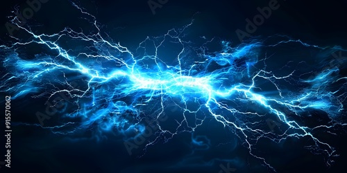 Blue Electricity, High-Quality Blue Lightning PNG for Graphic Design, High-Resolution Blue Electricity