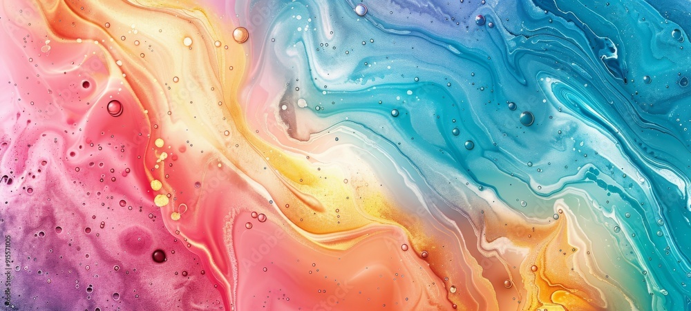 A mesmerizing blend of vibrant colors swirling in an abstract fluid pattern A mesmerizing blend of vibrant colors swirling in an abstract fluid pattern