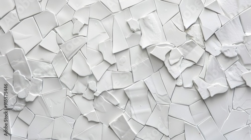 Versatile white ceramic mosaic surface for product display or composition.