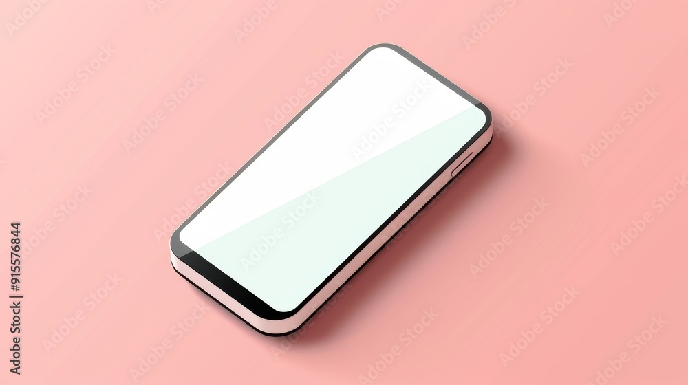 A simple smartphone design, clean and minimalist, 2D vector art, with a screen and basic details A simple smartphone design, clean and minimalist, 2D vector art, with a screen and basic details