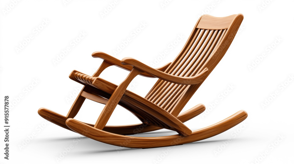 Wooden Rocking Chair on Transparent Background Wooden Rocking Chair on Transparent Background
