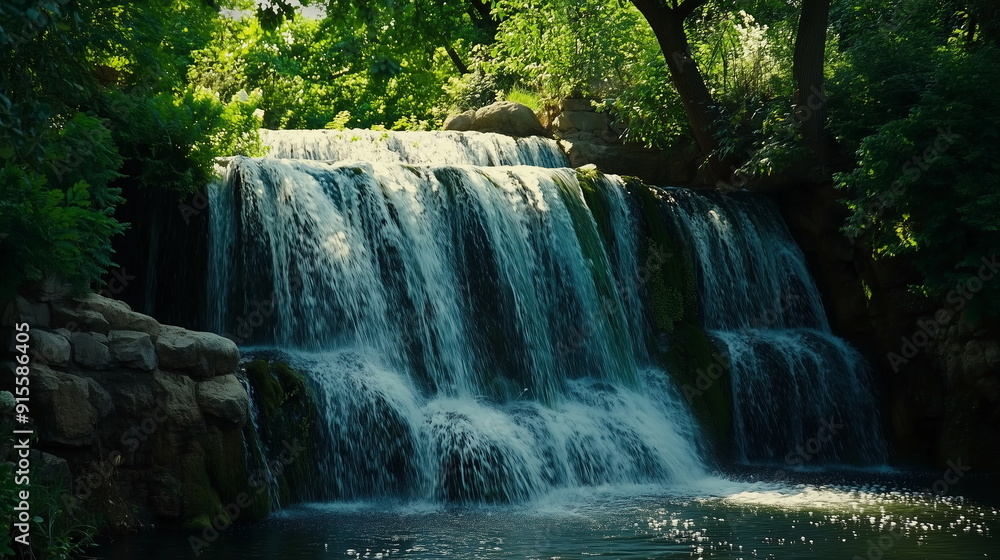 wonderful and beautiful waterfall landscape, nature waterfall wonderful and beautiful waterfall landscape, nature waterfall