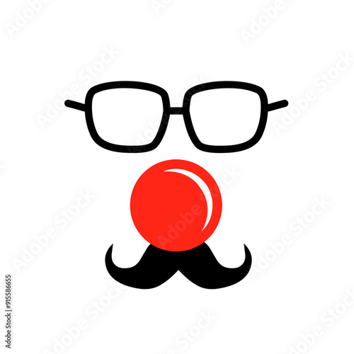 icon of glasses with clown nose