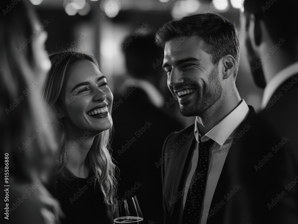 A couple laughing together in a moment of joy A couple laughing together in a moment of joy