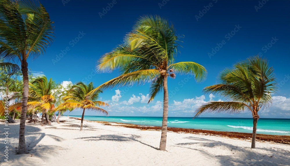 palm trees on the beach palm trees on the beach