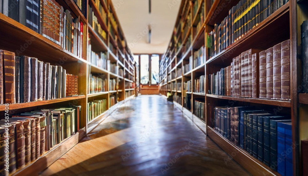 library shelves with books library shelves with books