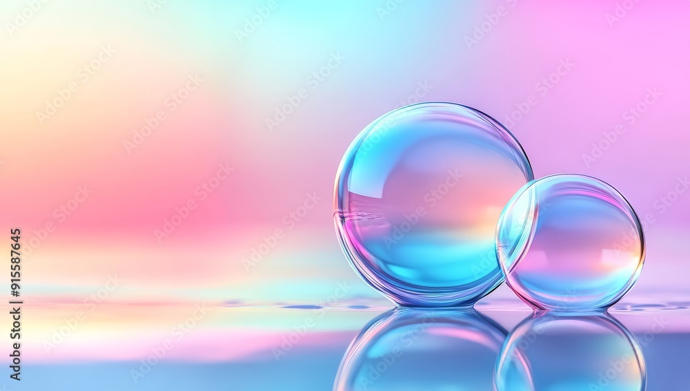 A close-up of delicate soap bubbles on the surface, with pastel rainbow colors and a blurred background. A close-up of delicate soap bubbles on the surface, with pastel rainbow colors and a blurred background.