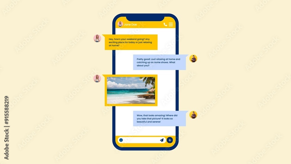 Modern Text Bubble Conversation Template Stock Template | Adobe Stock