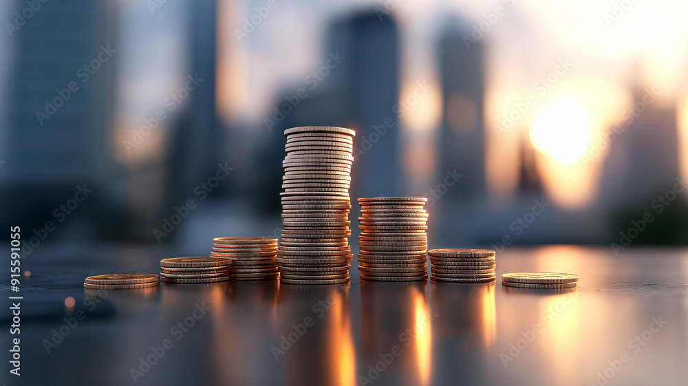 A conceptual image depicting a city skyline with buildings made of stacked coins, symbolizing the financial foundation and growth of urban real estate investments. A conceptual image depicting a city skyline with buildings made of stacked coins, symbolizing the financial foundation and growth of urban real estate investments.