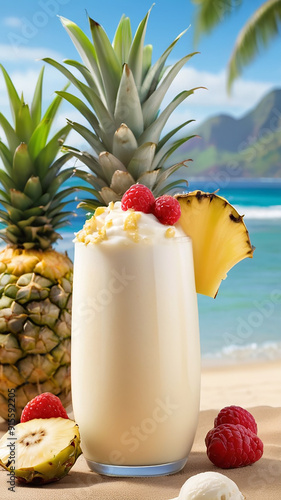 sunshine juicy pineapple nature's tropical delight ai photo