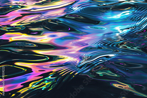 Iridescent Waves Backgrounds