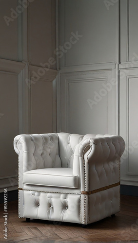 white colour Chair design ai photo