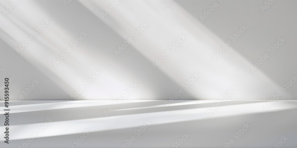 Obraz premium Pure White Background with Subtle Soft Shadows for Design