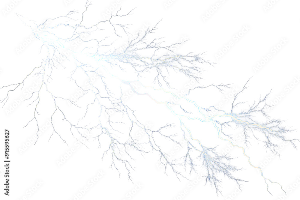 Fototapeta premium Lightning illuminated flash png