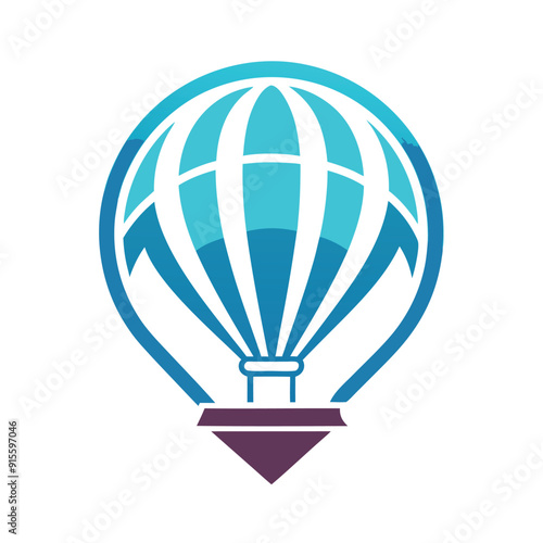 hot air balloon icon. Ai generate 