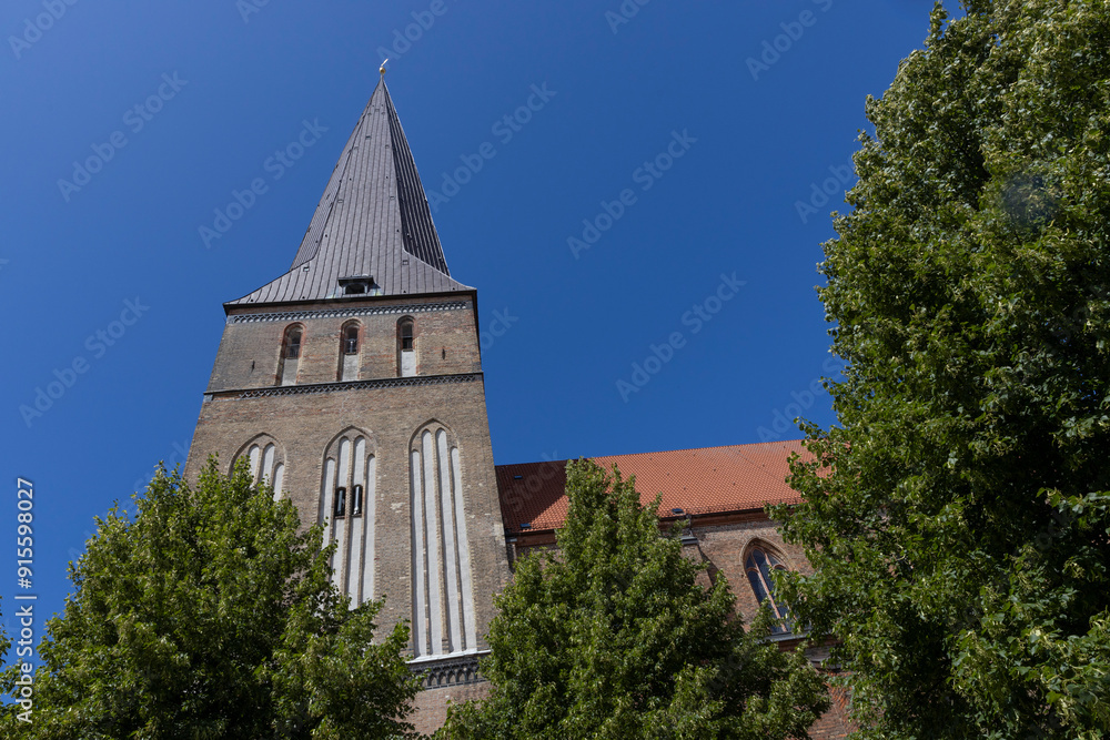 Church. City of Rostock. Mecklenburg Vorpommern. East Germany. Church. City of Rostock. Mecklenburg Vorpommern. East Germany.