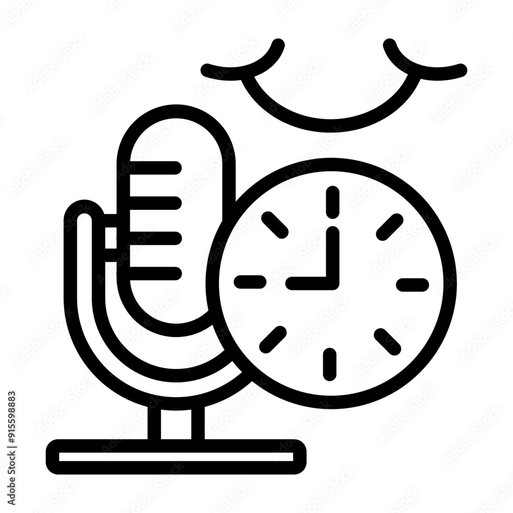 Standup Comedy Vector Line Icon Design Standup Comedy Vector Line Icon Design