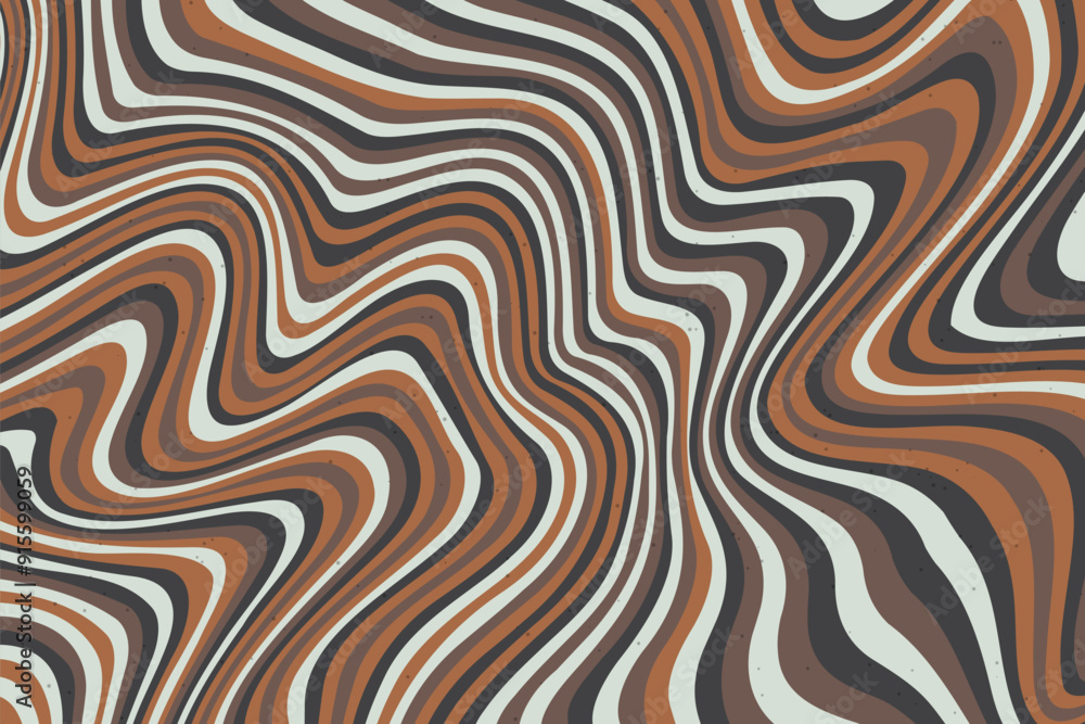 Fototapeta premium Abstract psychedelic groovy background. Vector.