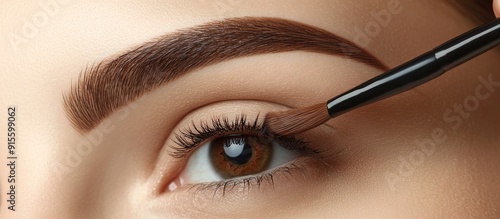 Woman grooming brown eyebro...
