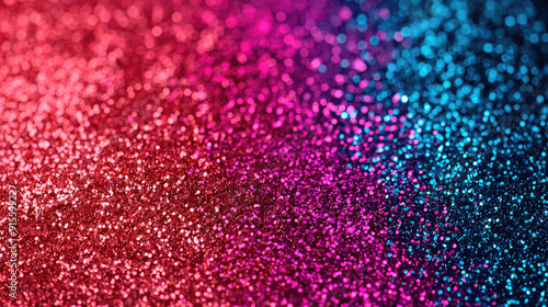 Vibrant glitter texture with captivating mix of red and blue hues, perfect for creative projects and festive designs.