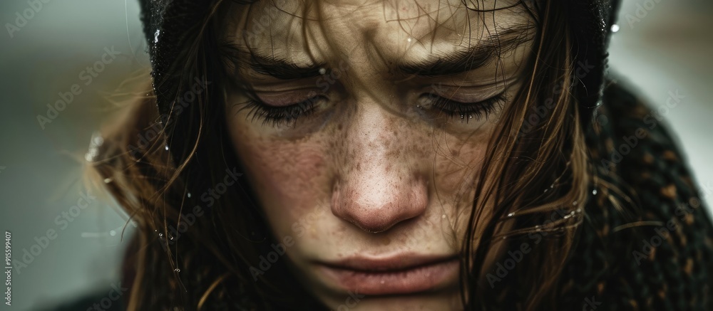 Picture of a woman who is crying. with copy space image. Place for adding text or design Picture of a woman who is crying. with copy space image. Place for adding text or design