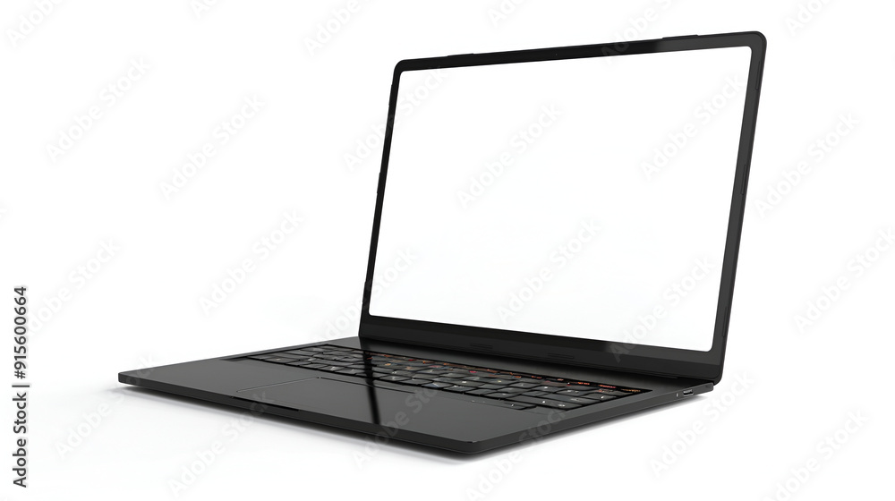 modern laptop computer isolated on the white background ,Laptop in a metal case with a white blank screen, The laptop on the table modern laptop computer isolated on the white background ,Laptop in a metal case with a white blank screen, The laptop on the table