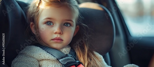 Adorable young girl seated ...