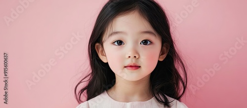Asian cute little girl with...