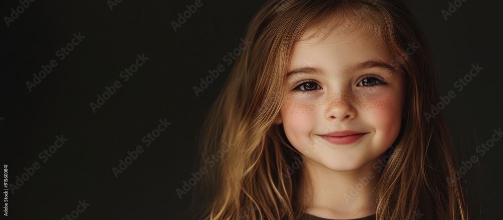 Portrait of a pretty ten year old girl smiling at the camera Studio photograph. with copy space image. Place for adding text or design Portrait of a pretty ten year old girl smiling at the camera Studio photograph. with copy space image. Place for adding text or design