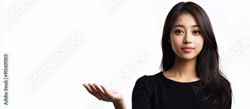 Young Asian woman displayin...