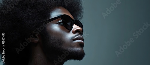 Stylish Afro man. with copy...