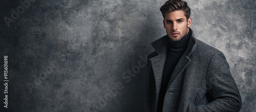 Young man wearing a coat on...