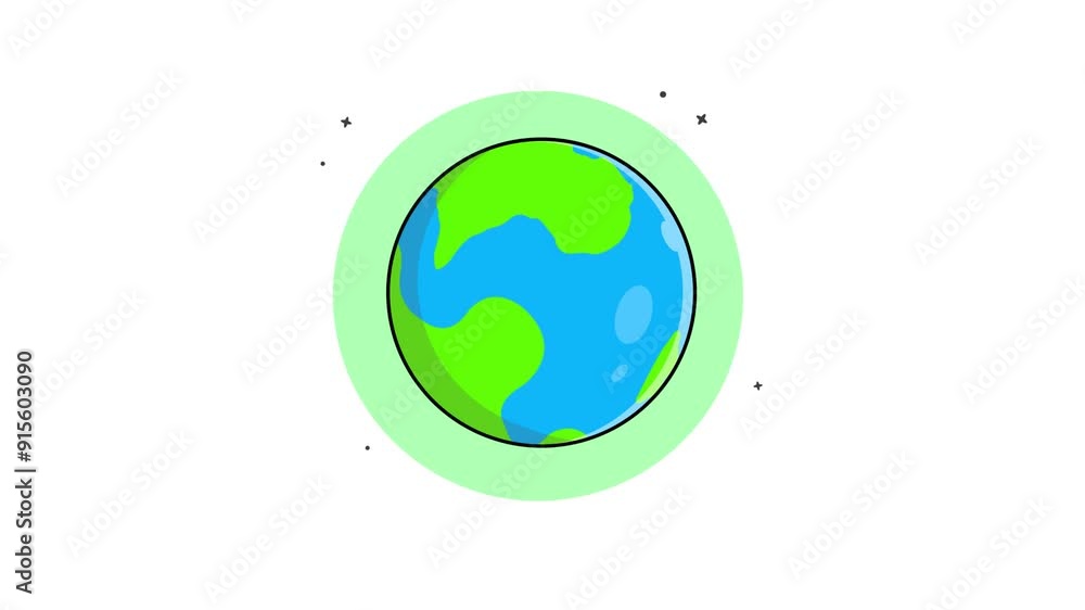 4k Cartoon Globe Animation Video 4k Cartoon Globe Animation Video