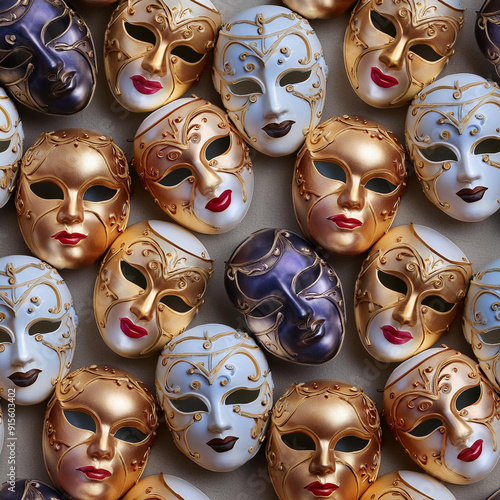 venetian carnival masks photo