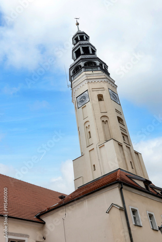 Church tower. City of Zielona Gora Poland. 