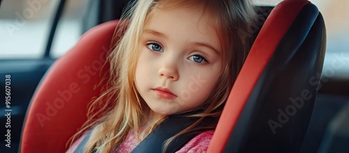 Adorable young girl seated ...