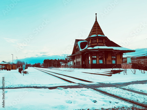 An old station in a city.