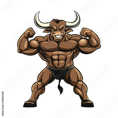 Wallpaper Mural vector illustration icon about muscular animals Torontodigital.ca