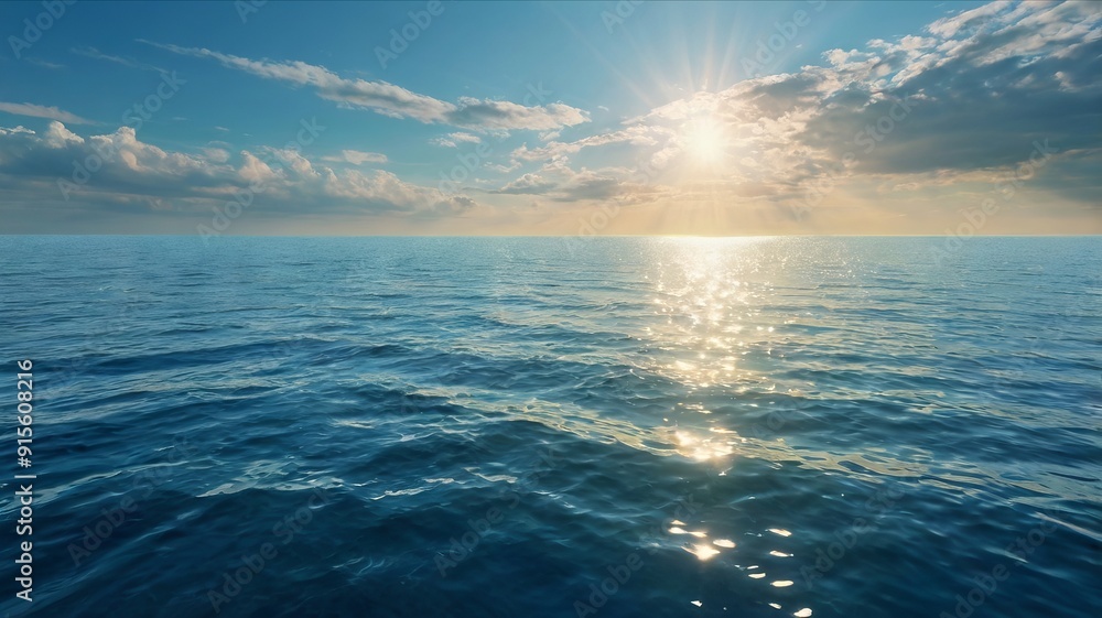 Fototapeta premium A Serene View of Softly Rolling Ocean Waves